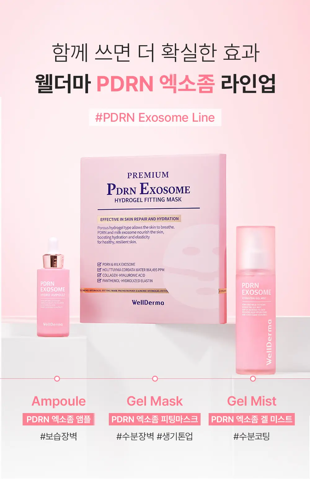 [겔크림 미니 증정] [겉쫀속촉/화잘먹] 웰더마 PDRN 엑소좀 젤리 겔 미스트 100ml 상세페이지 35